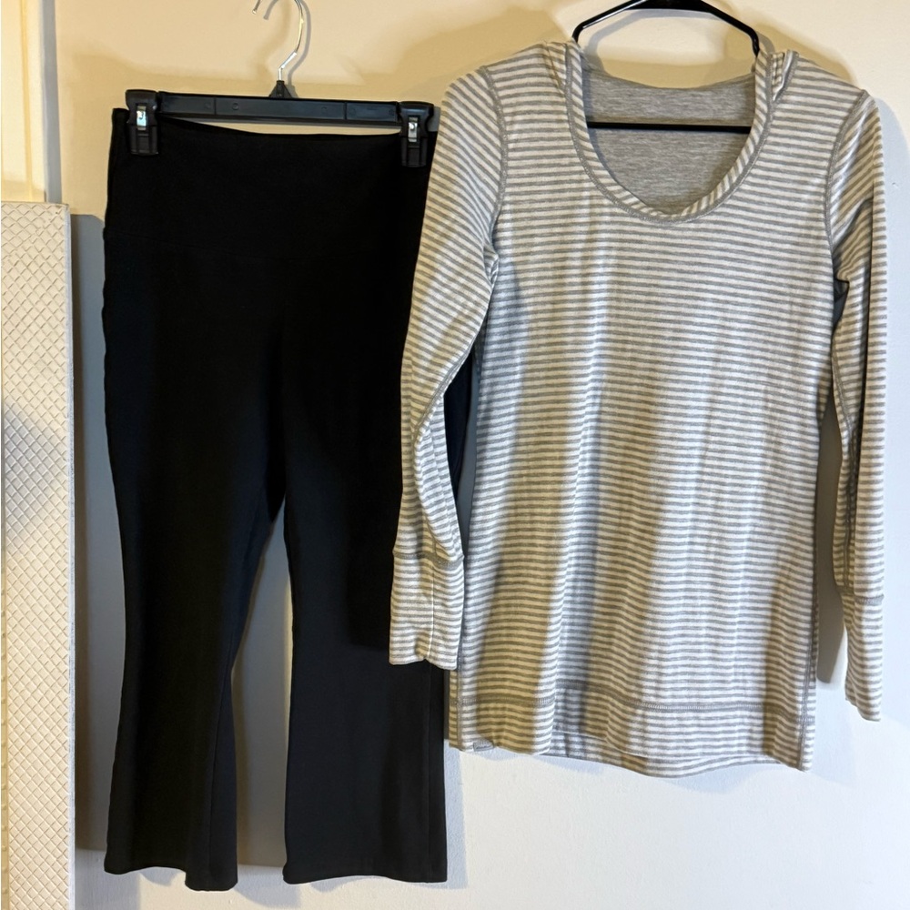 Eddie Bauer Striped Long Sleeve Top with Hood